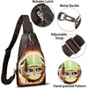 image:imageGenuine Leather Sling Bag for Men and Women Real Leather Shoulder Crossbody Bag Chest Bag Sling Backpack PurseHand Painted 02