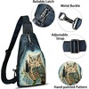 image:imageGenuine Leather Sling Bag for Men and Women Real Leather Shoulder Crossbody Bag Chest Bag Sling Backpack PurseHand Painted 03