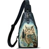image:imageGenuine Leather Sling Bag for Men and Women Real Leather Shoulder Crossbody Bag Chest Bag Sling Backpack PurseHand Painted 03