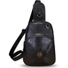 image:imageGenuine Leather Small Sling Bag for Women Crossbody Purse Handmade Hiking Daypack Retro Shoulder Backpack Vintage Chest BagsBlack