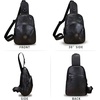 image:imageGenuine Leather Small Sling Bag for Women Crossbody Purse Handmade Hiking Daypack Retro Shoulder Backpack Vintage Chest BagsBlack