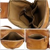 image:imageGenuine Leather Small Sling Bag for Women Crossbody Purse Handmade Hiking Daypack Retro Shoulder Backpack Vintage Chest BagsBrown