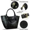 image:imageGenuine Leather Bag for Women Purses Handbag Vintage Desinger Leather Shoulder Crossbody BagBlack