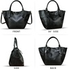 image:imageGenuine Leather Bag for Women Purses Handbag Vintage Desinger Leather Shoulder Crossbody BagBlack