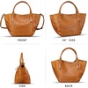 image:imageGenuine Leather Bag for Women Purses Handbag Vintage Desinger Leather Shoulder Crossbody BagBrown