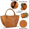 image:imageGenuine Leather Bag for Women Purses Handbag Vintage Desinger Leather Shoulder Crossbody BagBrown