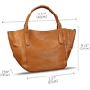 image:imageGenuine Leather Bag for Women Purses Handbag Vintage Desinger Leather Shoulder Crossbody BagBrown