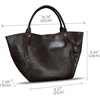 image:imageGenuine Leather Bag for Women Purses Handbag Vintage Desinger Leather Shoulder Crossbody BagCoffee