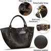 image:imageGenuine Leather Bag for Women Purses Handbag Vintage Desinger Leather Shoulder Crossbody BagCoffee