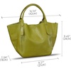 image:imageGenuine Leather Bag for Women Purses Handbag Vintage Desinger Leather Shoulder Crossbody BagKhaki