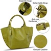 image:imageGenuine Leather Bag for Women Purses Handbag Vintage Desinger Leather Shoulder Crossbody BagKhaki