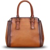 image:imageGenuine Leather Handbags Satchel for Women Purse Vintage Handmade TopHandle Crossbody Shoulder BagBrown