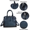 image:imageGenuine Leather Handbags Satchel for Women Purse Vintage Handmade TopHandle Crossbody Shoulder BagDarkgrey