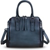 image:imageGenuine Leather Handbags Satchel for Women Purse Vintage Handmade TopHandle Crossbody Shoulder BagDarkgrey