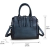 image:imageGenuine Leather Handbags Satchel for Women Purse Vintage Handmade TopHandle Crossbody Shoulder BagDarkgrey