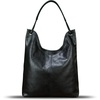 image:imageGenuine Leather Hobo Bags for Women Shoulder Tote Bag Full Grain Leather Satchel Purses HandbagsBlack