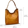 image:imageGenuine Leather Hobo Bags for Women Shoulder Tote Bag Full Grain Leather Satchel Purses HandbagsBrown