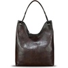 image:imageGenuine Leather Hobo Bags for Women Shoulder Tote Bag Full Grain Leather Satchel Purses HandbagsCoffee
