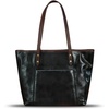 image:imageGenuine Leather Tote Bag for Women Shoulder Bag Vintage Leather Purse HandbagBlack