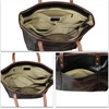 image:imageGenuine Leather Tote Bag for Women Shoulder Bag Vintage Leather Purse HandbagBlack
