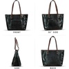 image:imageGenuine Leather Tote Bag for Women Shoulder Bag Vintage Leather Purse HandbagBlack