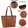 image:imageGenuine Leather Tote Bag for Women Shoulder Bag Vintage Leather Purse HandbagBrown