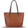 image:imageGenuine Leather Tote Bag for Women Shoulder Bag Vintage Leather Purse HandbagBrown