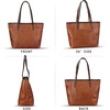 image:imageGenuine Leather Tote Bag for Women Shoulder Bag Vintage Leather Purse HandbagBrown