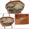 image:imageGenuine Leather Tote Bag for Women Shoulder Bag Vintage Leather Purse HandbagBrown