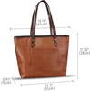 image:imageGenuine Leather Tote Bag for Women Shoulder Bag Vintage Leather Purse HandbagBrown