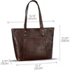 image:imageGenuine Leather Tote Bag for Women Shoulder Bag Vintage Leather Purse HandbagCoffee