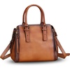 image:imageGenuine Leather Handbags Satchel for Women Purse Vintage Handmade TopHandle Crossbody Shoulder BagBrown