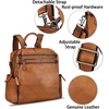 image:imageGenuine Leather Backpack for Women Convertible Design Shoulder Bag Vintage Casual Daypack Knapsack Rucksack Purse CoffeeBrown
