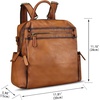 image:imageGenuine Leather Backpack for Women Convertible Design Shoulder Bag Vintage Casual Daypack Knapsack Rucksack Purse CoffeeBrown