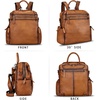 image:imageGenuine Leather Backpack for Women Convertible Design Shoulder Bag Vintage Casual Daypack Knapsack Rucksack Purse CoffeeBrown