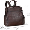 image:imageGenuine Leather Backpack for Women Convertible Design Shoulder Bag Vintage Casual Daypack Knapsack Rucksack Purse CoffeeCoffee