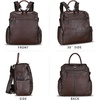 image:imageGenuine Leather Backpack for Women Convertible Design Shoulder Bag Vintage Casual Daypack Knapsack Rucksack Purse CoffeeCoffee