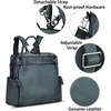 image:imageGenuine Leather Backpack for Women Convertible Design Shoulder Bag Vintage Casual Daypack Knapsack Rucksack Purse CoffeeGray