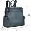 image:imageGenuine Leather Backpack for Women Convertible Design Shoulder Bag Vintage Casual Daypack Knapsack Rucksack Purse CoffeeGray