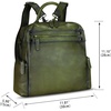 image:imageGenuine Leather Backpack for Women Convertible Design Shoulder Bag Vintage Casual Daypack Knapsack Rucksack Purse CoffeeGreen