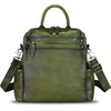 image:imageGenuine Leather Backpack for Women Convertible Design Shoulder Bag Vintage Casual Daypack Knapsack Rucksack Purse CoffeeGreen