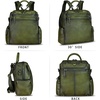 image:imageGenuine Leather Backpack for Women Convertible Design Shoulder Bag Vintage Casual Daypack Knapsack Rucksack Purse CoffeeGreen