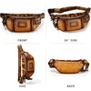 image:imageGenuine Leather Fanny Pack for Men and Women Crossbody Sling Bag Real Leather Waist Bag Hip Purse BrownBrown