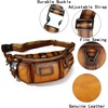 image:imageGenuine Leather Fanny Pack for Men and Women Crossbody Sling Bag Real Leather Waist Bag Hip Purse BrownBrown