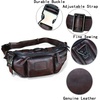 image:imageGenuine Leather Fanny Pack for Men and Women Crossbody Sling Bag Real Leather Waist Bag Hip Purse BrownCoffee