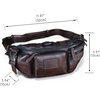 image:imageGenuine Leather Fanny Pack for Men and Women Crossbody Sling Bag Real Leather Waist Bag Hip Purse BrownCoffee
