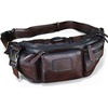 image:imageGenuine Leather Fanny Pack for Men and Women Crossbody Sling Bag Real Leather Waist Bag Hip Purse BrownCoffee