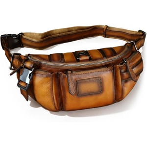 image:imageGenuine Leather Fanny Pack for Men and Women Crossbody Sling Bag Real Leather Waist Bag Hip Purse BrownBrown