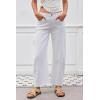 imageBarrel Jeans for Women Trendy Stretchy Mid Waist Wide Leg Cropped Denim Pants Boyfriend Baggy Jeans with PocketsWhite