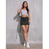 imageHigh Waisted Cargo Denim Skort for Woman Y2K Mini Jean Skirt for Women Denim Faldas De Mezclilla para MujerBlack